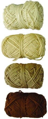 OVILLOS LANA NIEF. 28gr. TONO MARRON P/4