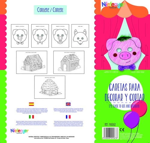 CARETA CART. 300gr. LOS 3 CERDITOS PACK