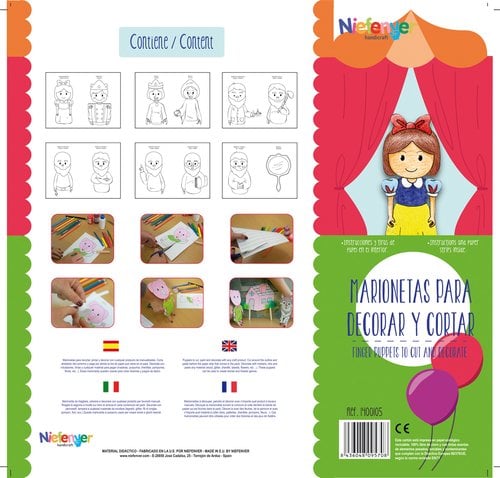 MARIONETA DEDOS BLANCANIEVES PACK 12