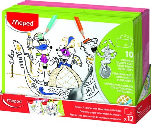 MAPED PAPELES COLOREAR DEC.METAL 10und