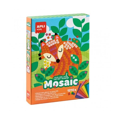 KIT APLI KIDS MOSAICO GOMA EVA ANIMALES