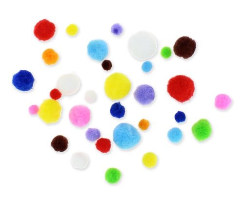 POM POM COLORES FIXO PEQU.SURT. P/100