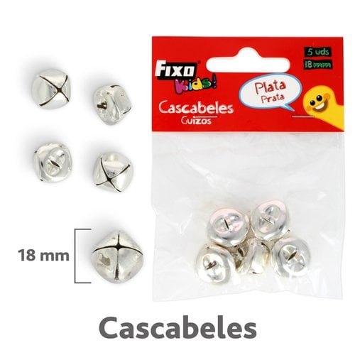 CASCABELES FIXO PLATA 18mm B/5