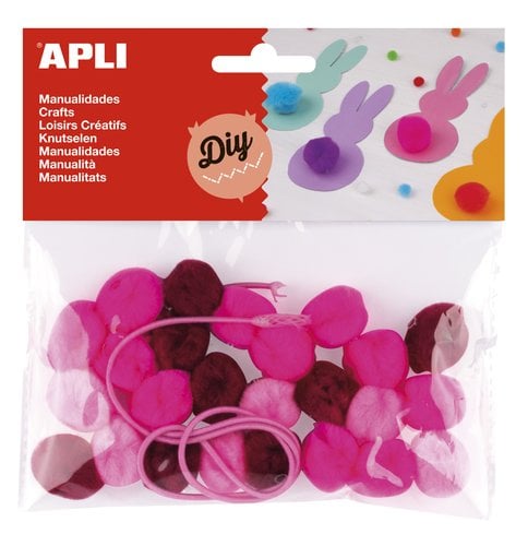 POM POM APLI TONOS ROSAS B/25