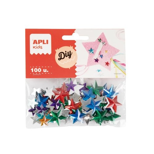 DIAMANTES ACRIL. APLI ESTRELLAS B/100