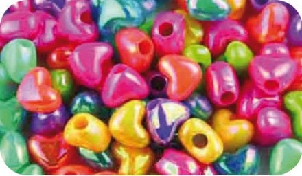 ABALORIOS PLASTICO FIXO CORAZONES 40gr.