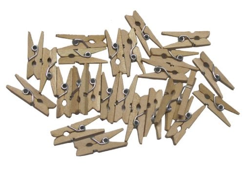 PINZAS SMART MADERA NATURAL PACK 30