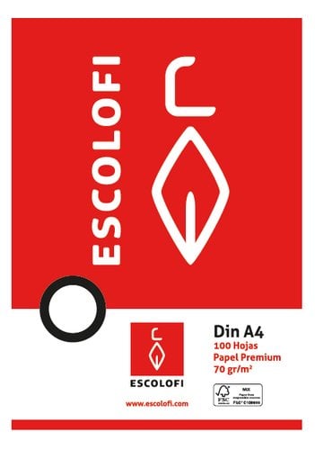 PAPEL ESCOLOFI A4 100h CD.8