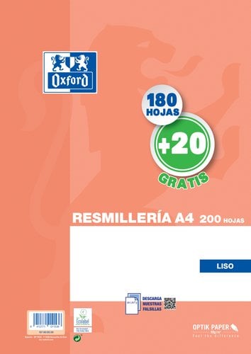 PAPEL OXFORD A4 200h LISO NARANJA