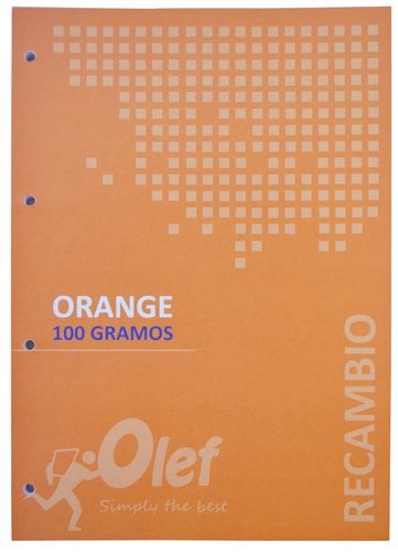 RECAMBIO OLEF A4 80h 4 TAL. CD.5 NARANJA