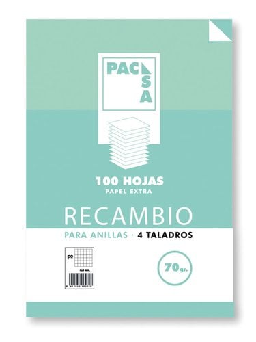RECAMBIO PACSA Fº 100h 4 TAL. CD.4