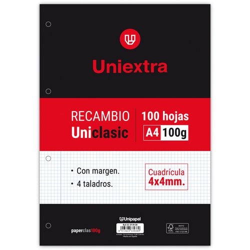 REC. UNIEXTRA UNICLASIC A4 100h CD4 C/M