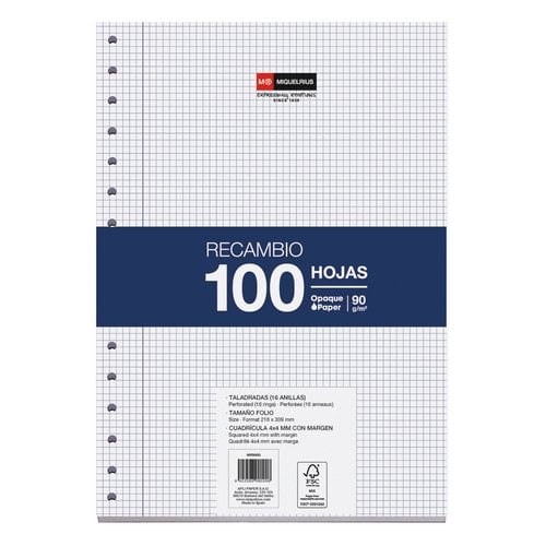 RECAMBIO MR Fº 100h 16 TAL.CD.4