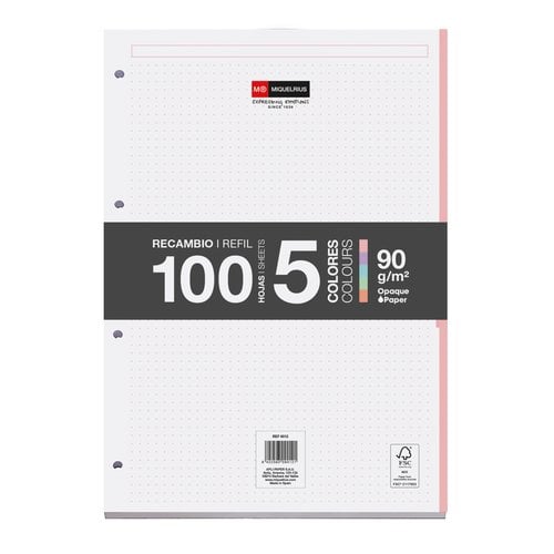RECAMBIO MR NB-5 A4 100h 4 TAL. DOTS PAS