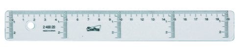REGLA CRISTAL SAFTA 20 CENTIMETROS
