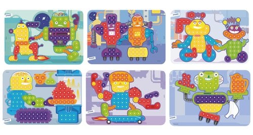 JUEGO MINILAND PEGS 15mm ROBOTS P/6