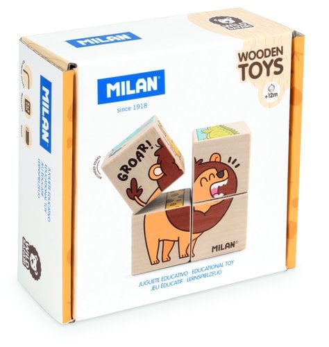 JUEGO ED.MILAN MADERA CUBOS WILD SAFARI