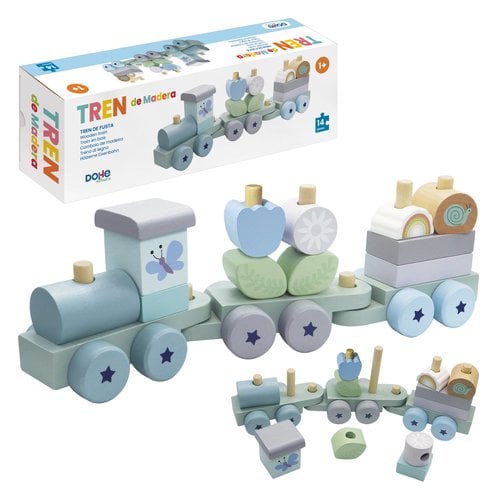 JUEGO DOHE EDUCA TREN MADERA