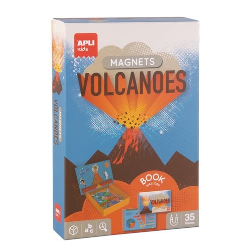 JUEGO EDUC.APLI PIEZAS MAGNETICAS VOLCAN