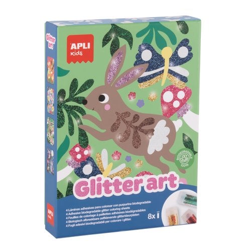 JUEGO EDUC.APLI GLITTER ART BIO.