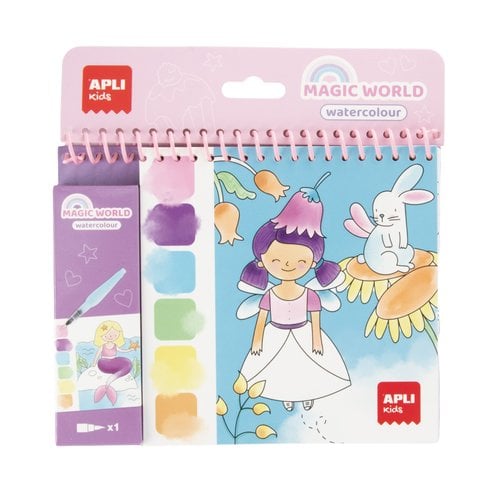 JUEGO EDUC.APLI BLOC COLOREAR WATERCOLOR