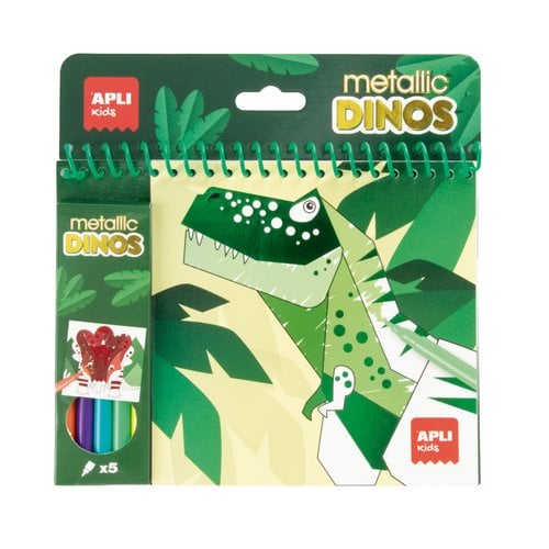 JUEGO EDUC.APLI BLOC COLOREAR MET. DINOS