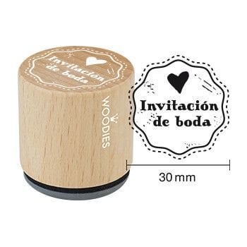 SELLO COLOP WOODIES INVITACION BODA 1