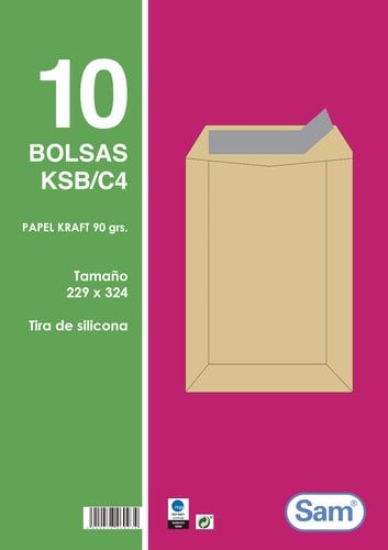 BOLSA SAM 229x324 KRAFT 90g PAQ.10