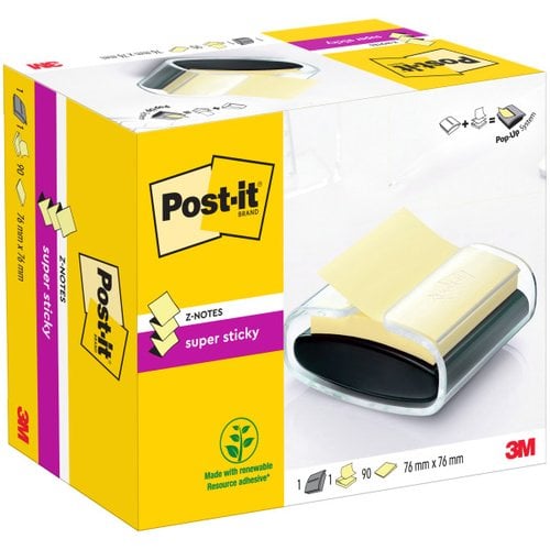 DISPENSADOR POST-IT NEGRO + TACO