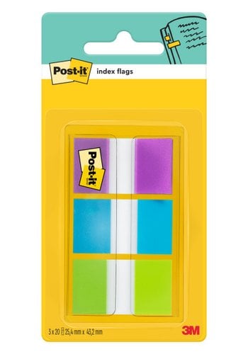 " 680-PBG TACO BANDE POST-IT 1"" 3X20 MOR,VERD,AZU