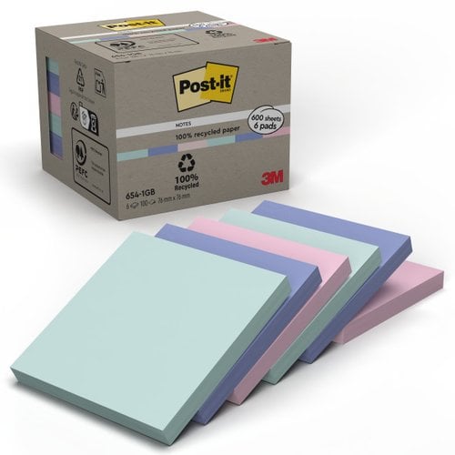 TACO NOTAS POST-IT RECICL. 654 76x76 P/