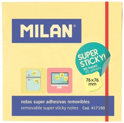 NOTAS ADHESIVAS MILAN SUPER STICKY 90h 7