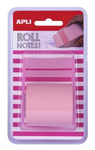 NOTAS ADHE.APLI EN ROLLO DE 8mx 5cm ROSA