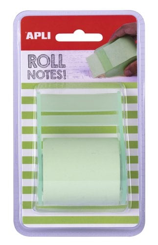 NOTAS ADHE.APLI EN ROLLO DE 8mx 5cm VERD
