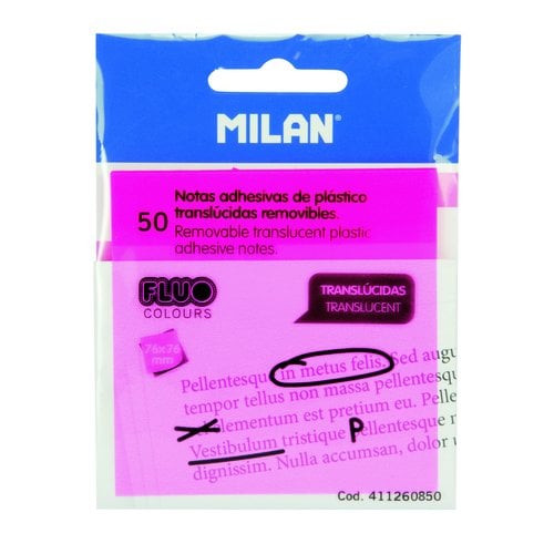 NOTAS ADHESIVAS MILAN 50h 76x76 RS.FLUO