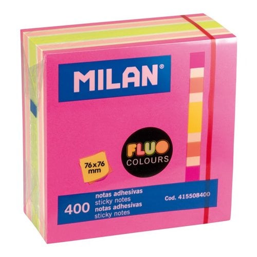 NOTAS ADHESIVAS MILAN 400h 76x76 FLUO