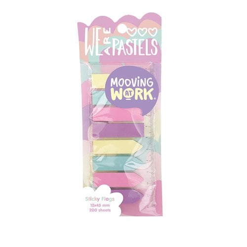 BANDERITAS ADHESIVAS MOOVING PASTEL B/