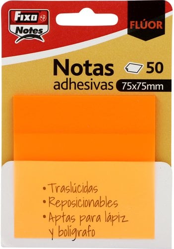 NOTAS ADHESIVAS FIXO 50h 75x75 TRAS.NARA