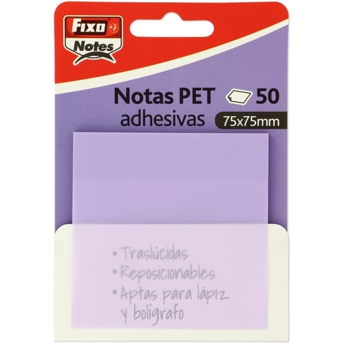 NOTAS ADHESIVAS FIXO 50h 75x75 TRAS.LAVA