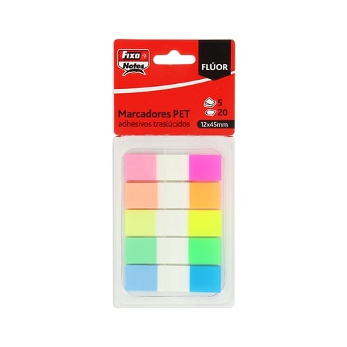 BANDERITAS ADHES. FIXO 12x45 FLUOR P/5