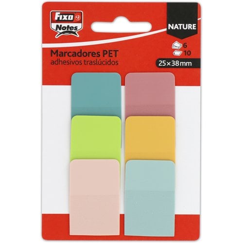 BANDERITAS ADHESIVAS FIXO TIERRA B/6