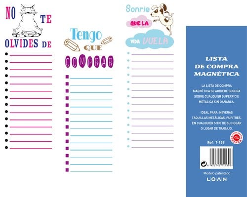 TALONARIO LISTA DE COMPRA MAGNETICA