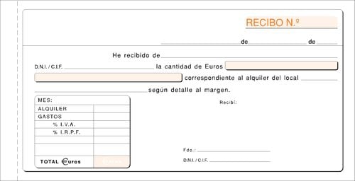 TALONARIO ALQUILER IVA DUPLICADO LOAN