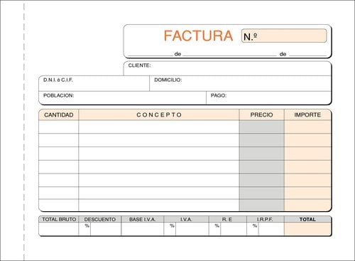 TALONARIO FACTURAS 8º APDO DUPLI LOAN
