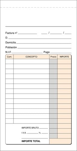TALONARIO FACTURAS 3 FOLIO NAT. DUP LOAN