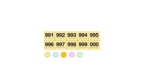 TIRA RIFA MICROPERF. A-915 DEL 1 AL 1000