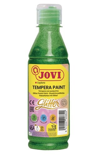 TEMPERA JOVI LIQ.GLITTER 250 ml VERDE