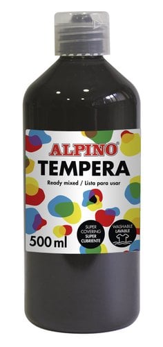 TEMPERA ALPINO LIQ. 500 ml NEGRO