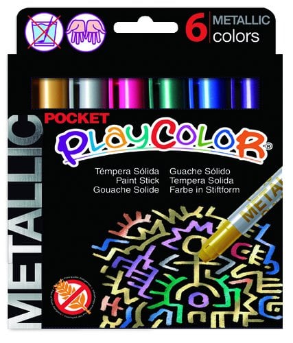 TEMPERA PLAYCOLOR MET. POCKET C/6