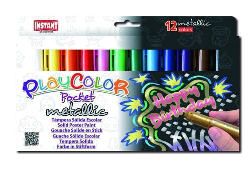 TEMPERA PLAYCOLOR MET. POCKET C/12